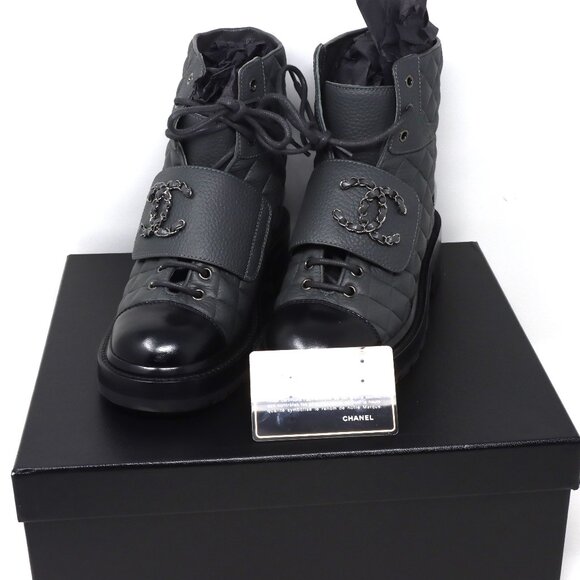 Chanel Quilted Combat boot - Picture 1 of 8